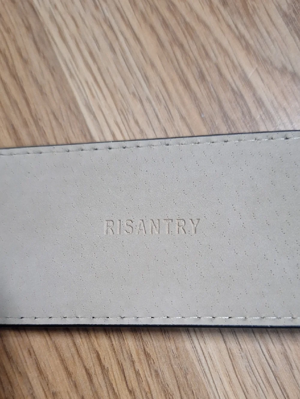 Risantry Black Wide Croc-Embossed Women's Belt with Gold Buckle